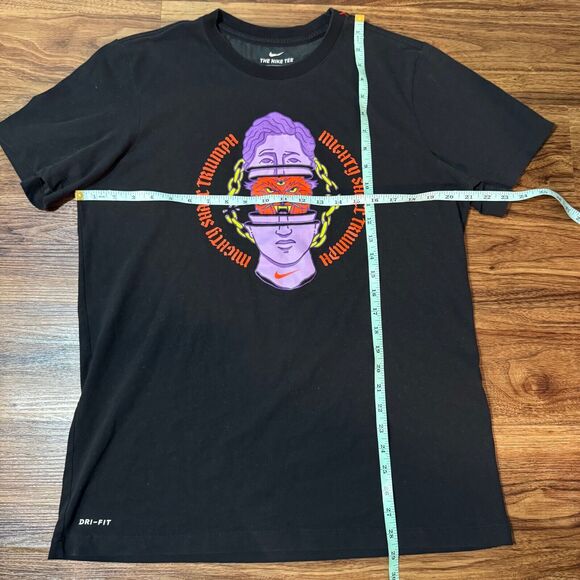 Nike Dri-FIT Mighty Shall Triumph T Shirt Men Size Large RARE Black Casual - Picture 5 of 8